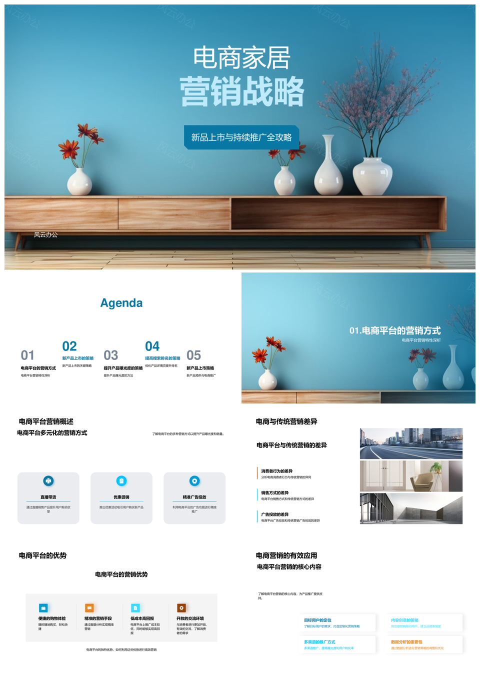 电商家居新品上市推广战略PPT模板
