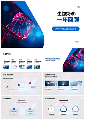2025生物医疗突破年度关键实验成果揭秘PPT模板