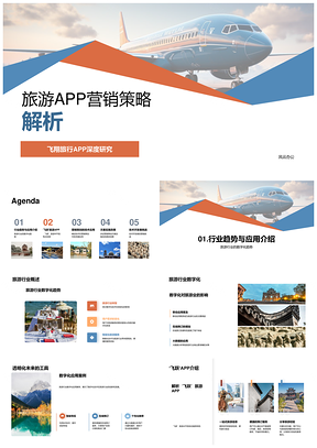 旅游APP飞机精准营销方案效果评估PPT模板