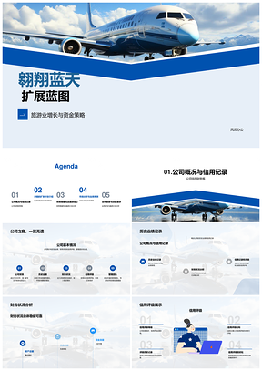 航空旅游融资战略与信用评级管理PPT模板
