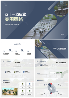 双十一酒店业营销策略突围消费趋势竞争机遇PPT模板