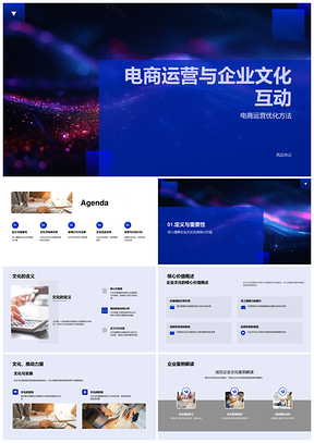电商运营效率优化与企业文化改进策略PPT模板