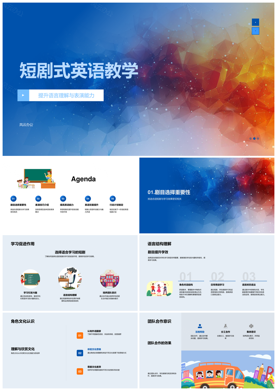 小学英语短剧教学培养语言表演合作能力PPT模板