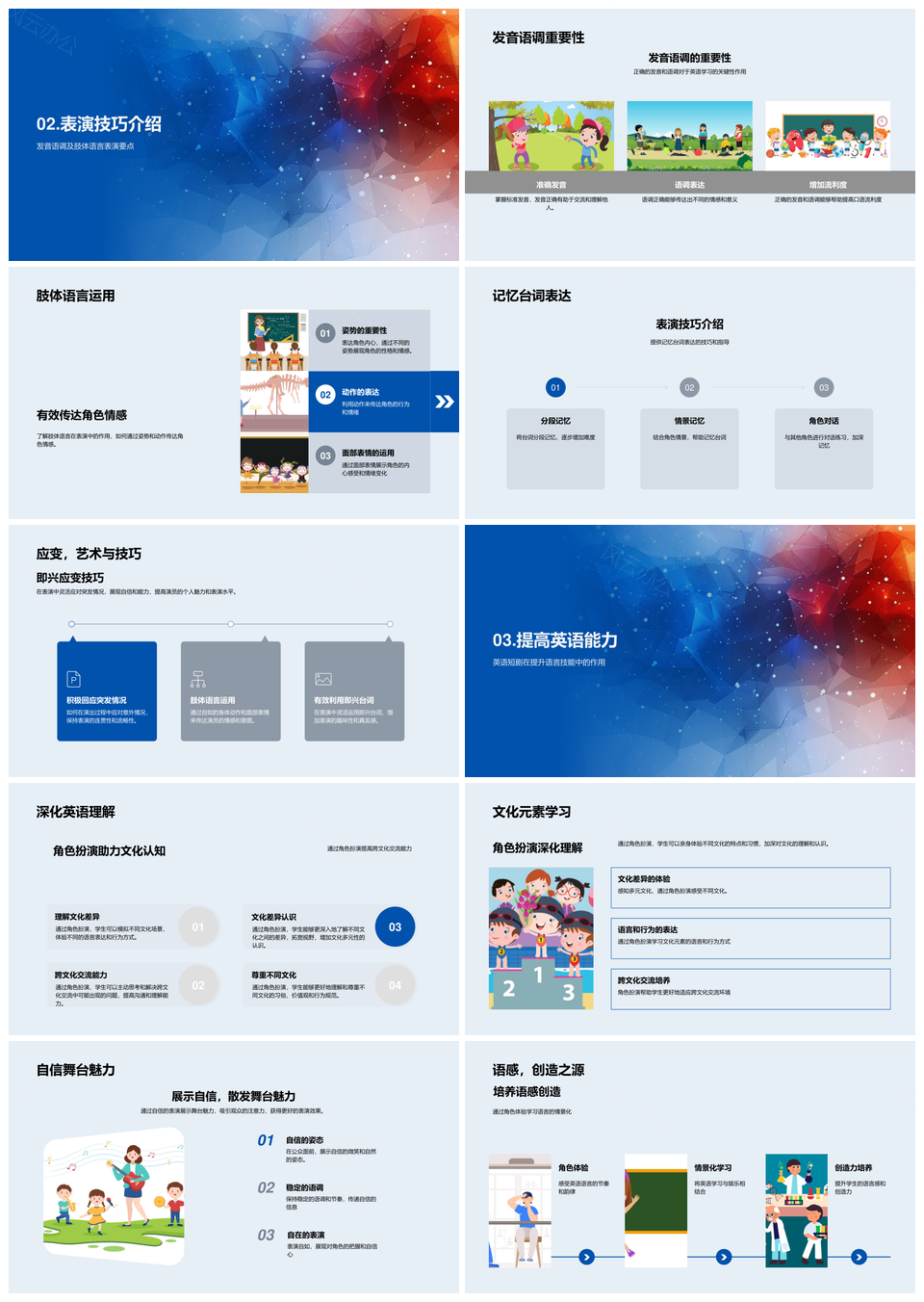 小学英语短剧教学培养语言表演合作能力PPT模板