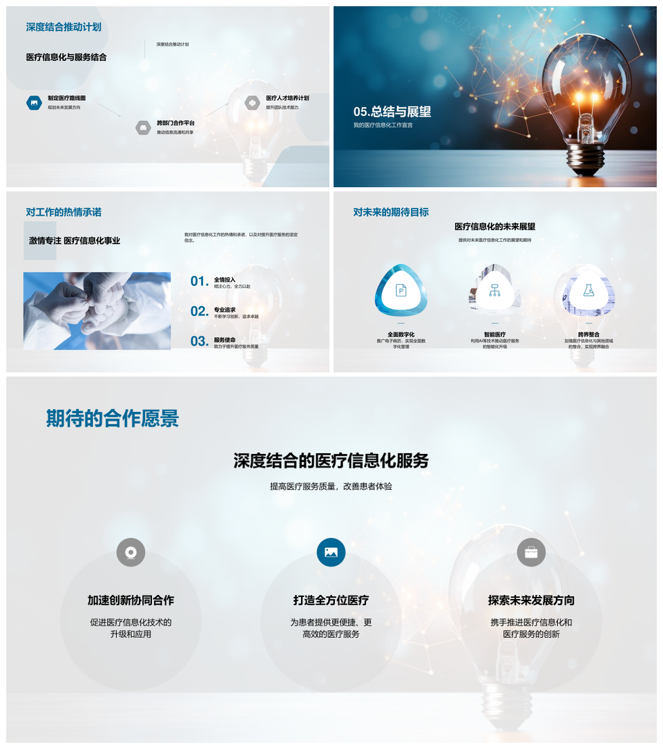 医疗信息化新技术优化服务与设备PPT模板