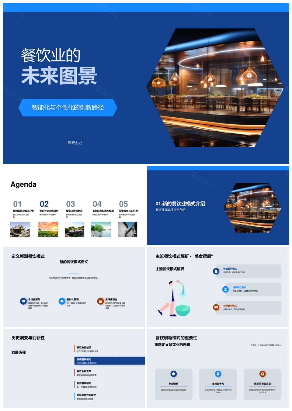 餐饮业未来智能化个性化新模式趋势PPT模板