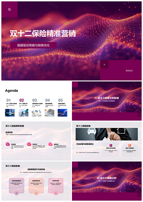 双十二保险数据驱动策略优化消费行为趋势PPT模板