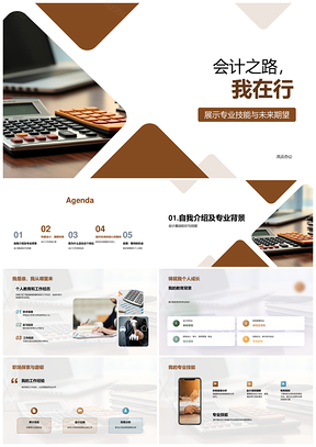 会计专业技能审计专家财务金融职业路PPT模板