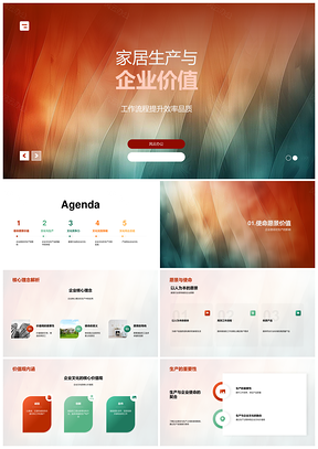 家居质效文化环保驱动企业价值PPT模板