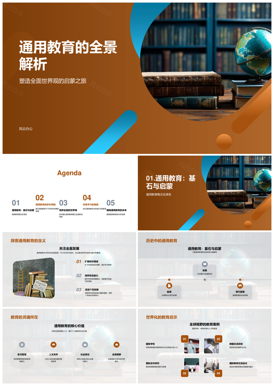 通用教育高中课件世界观地球仪专家解读PPT模板