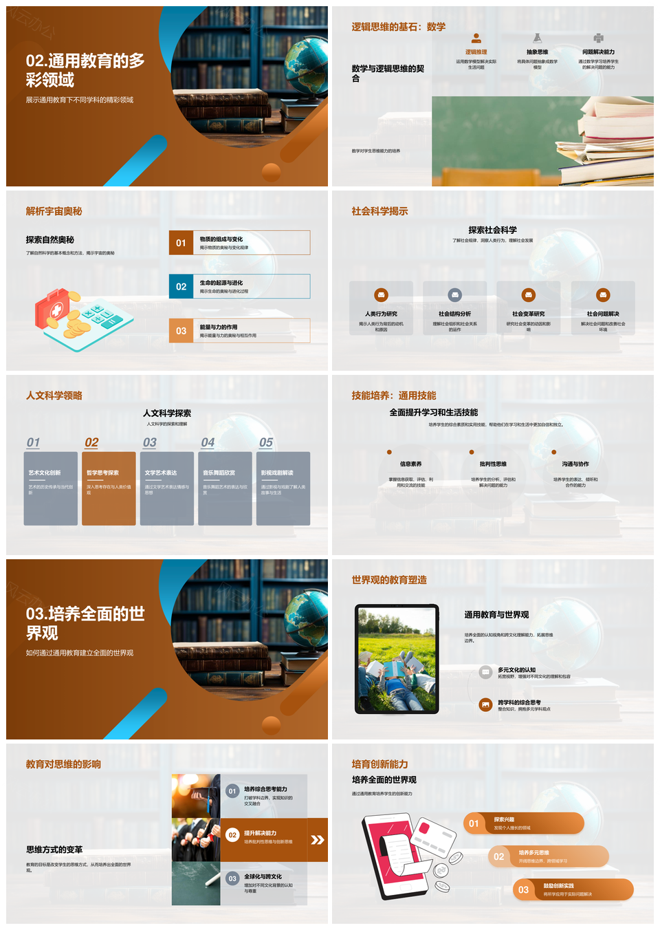 通用教育高中课件世界观地球仪专家解读PPT模板