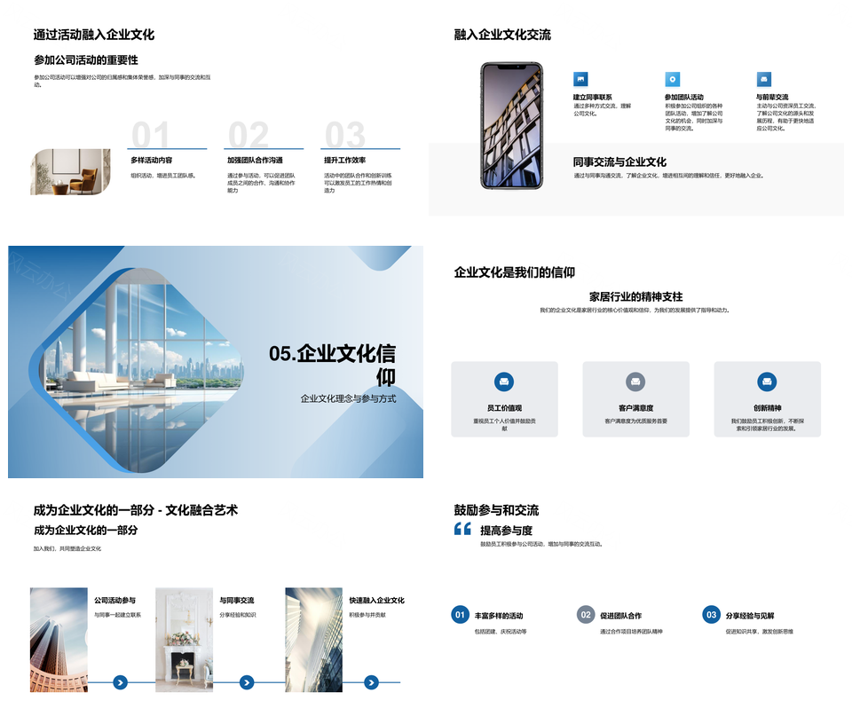 家居行业典范共创企业文化新员培趋势创新团队PPT模板