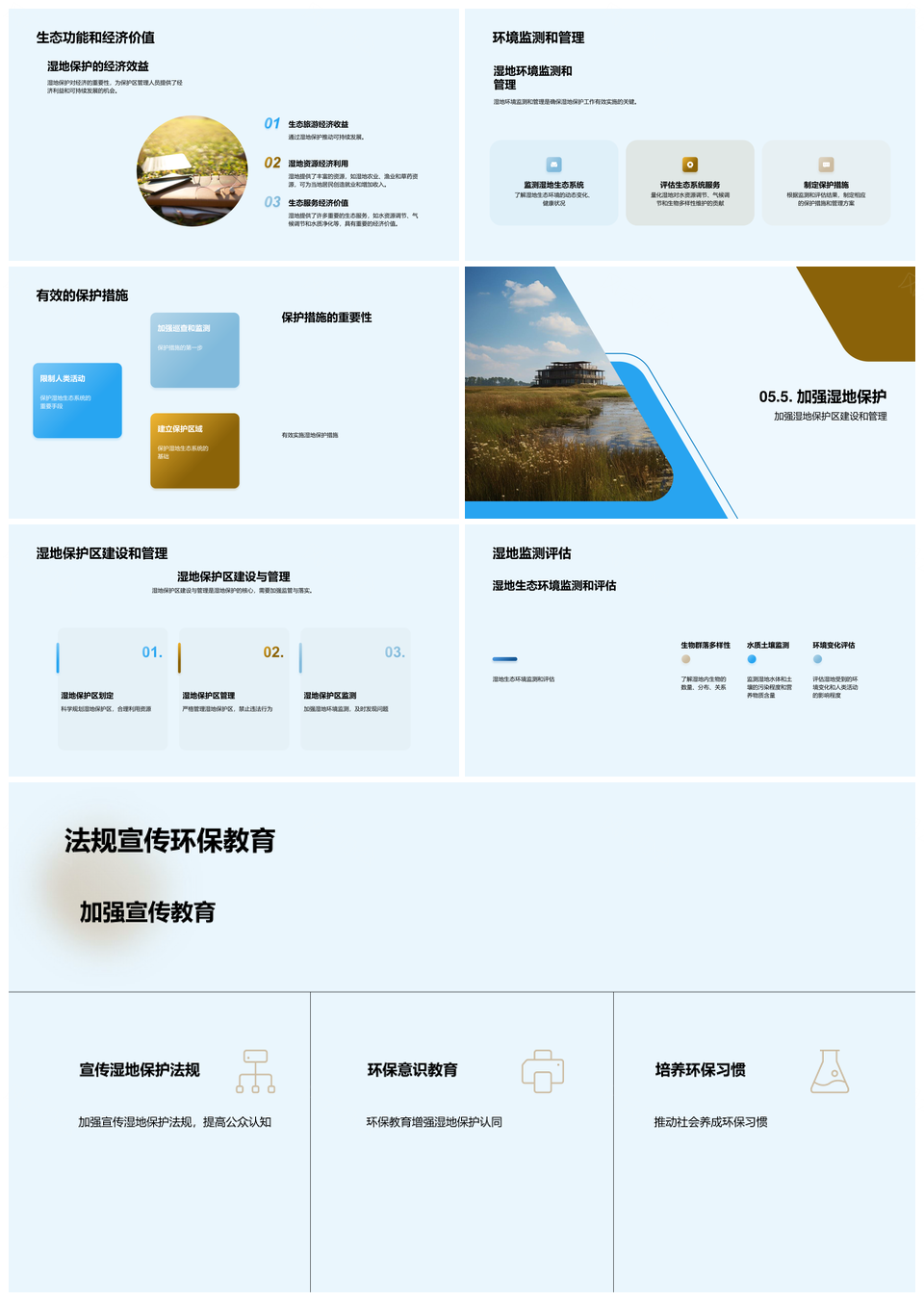 湿地保护维系生态平衡守护生物多样性PPT模板