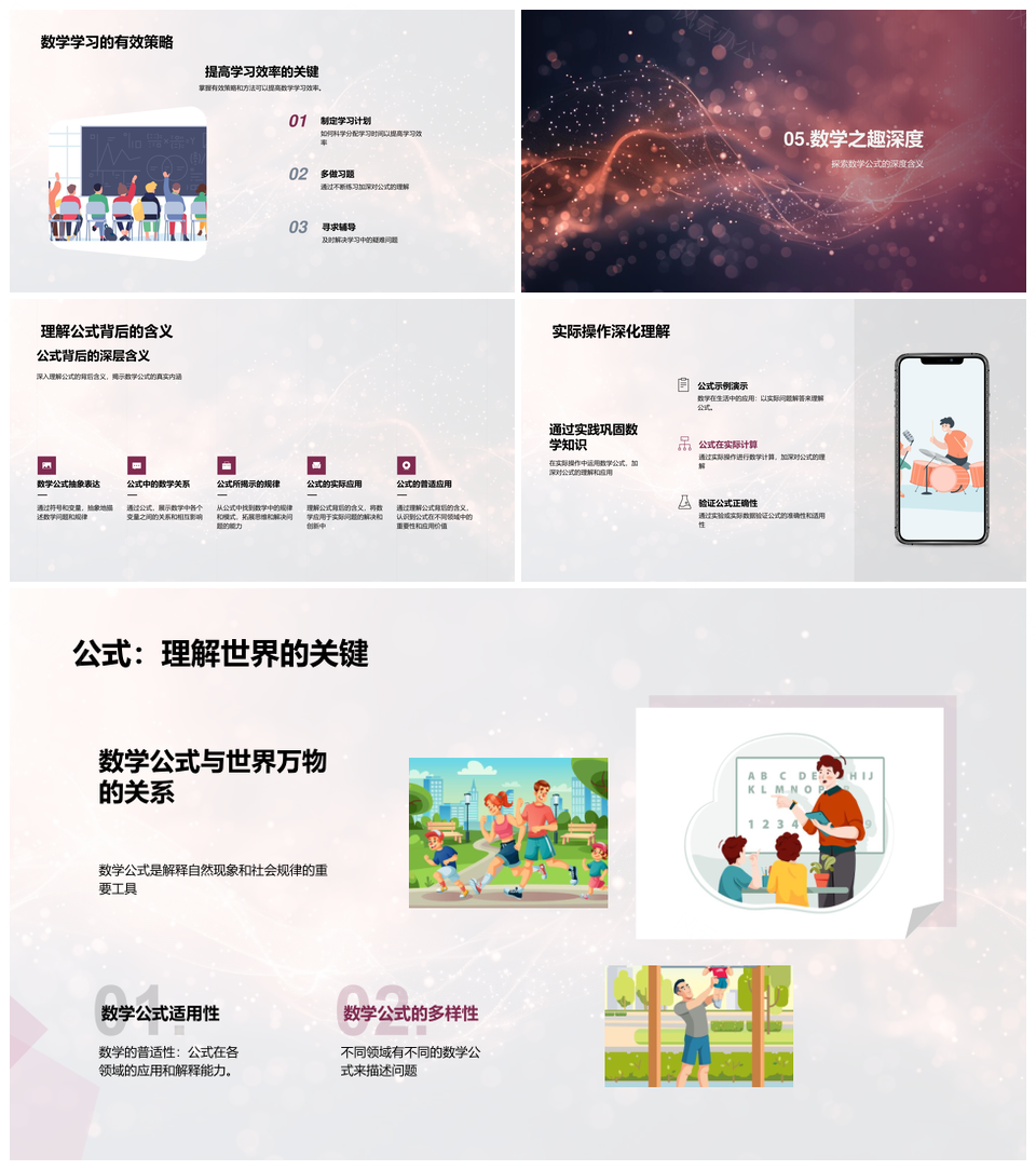 数学公式跨学科应用解读与学习策略之美PPT模板