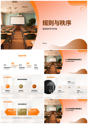 课堂规则秩序维护和谐学习环境促成长PPT模板