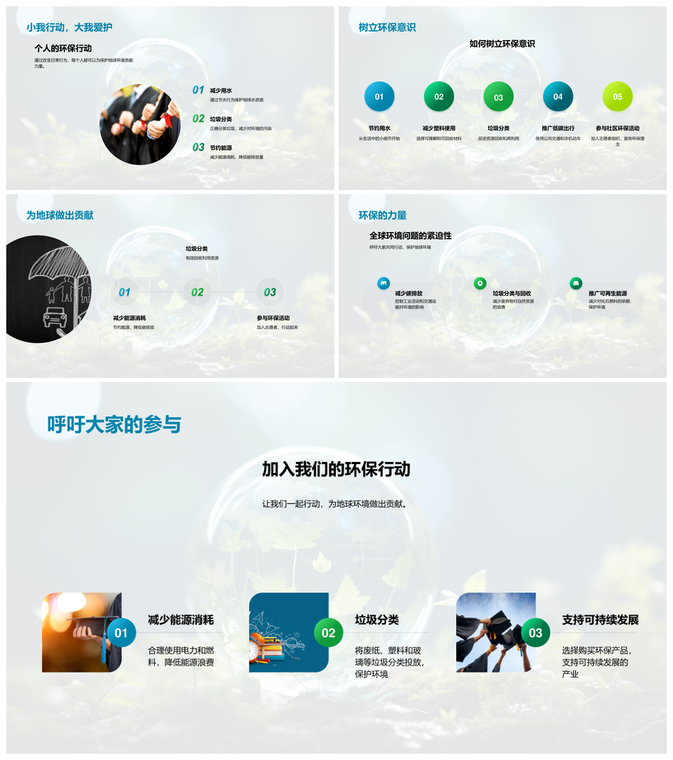 环社交融地理社会对话环保发展PPT模板