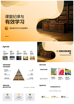 课堂纪律有效学习培养良好习惯PPT模板