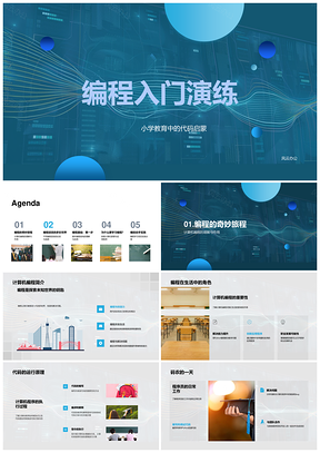 计算机编程语言PythonJavaC变量结构入门实战PPT模板