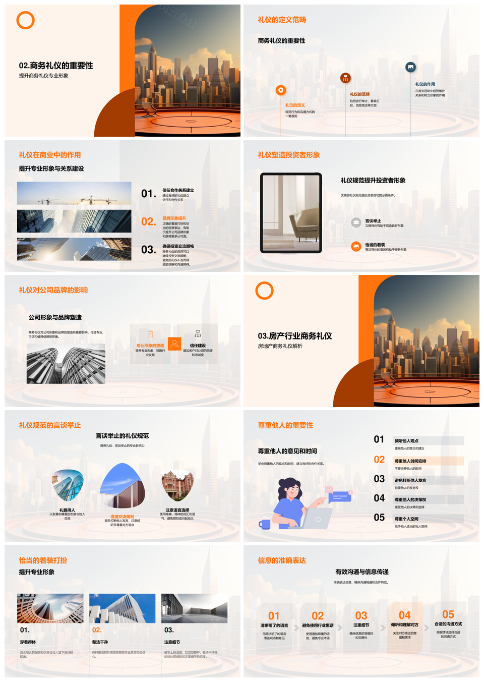 商务礼仪助力房产投资策略成功PPT模板