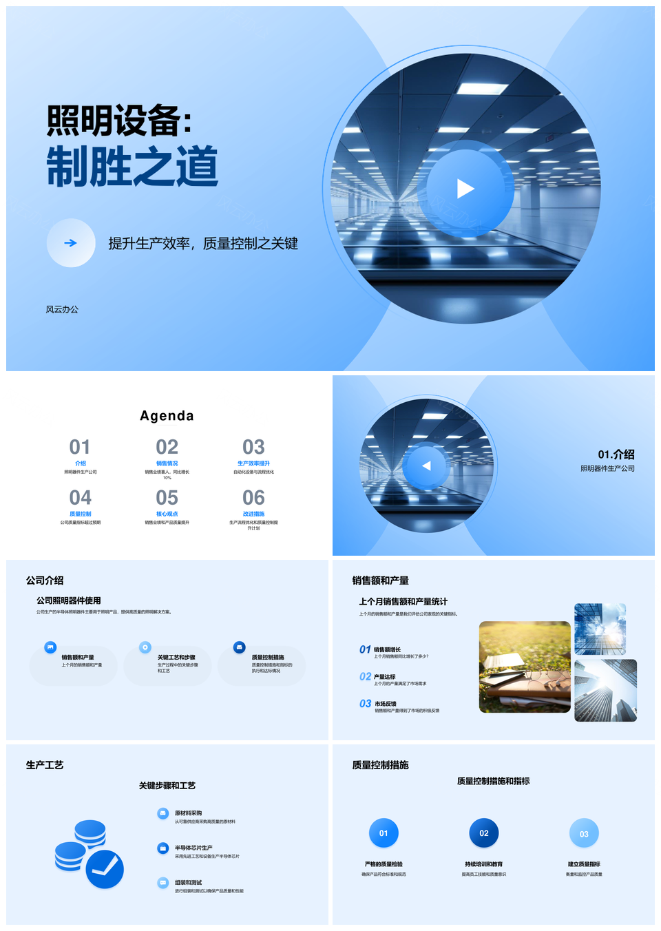 半导体照明器件生产月结主管工艺质控提升产销量PPT模板