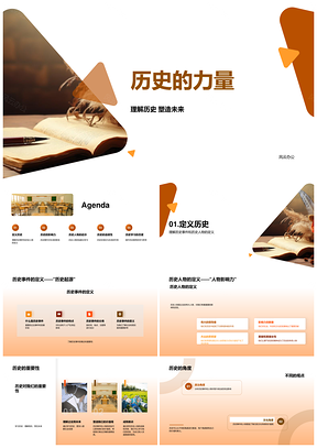 历史之力明鉴古卷人事成败启未来PPT模板