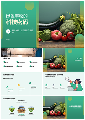 农业科技助力菜农高效丰收PPT模板