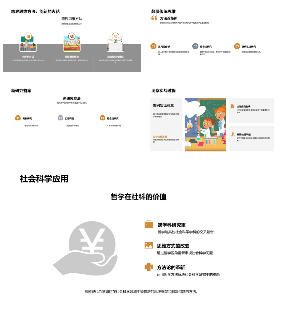 哲学再思传统现代流派与全球多元正义PPT模板