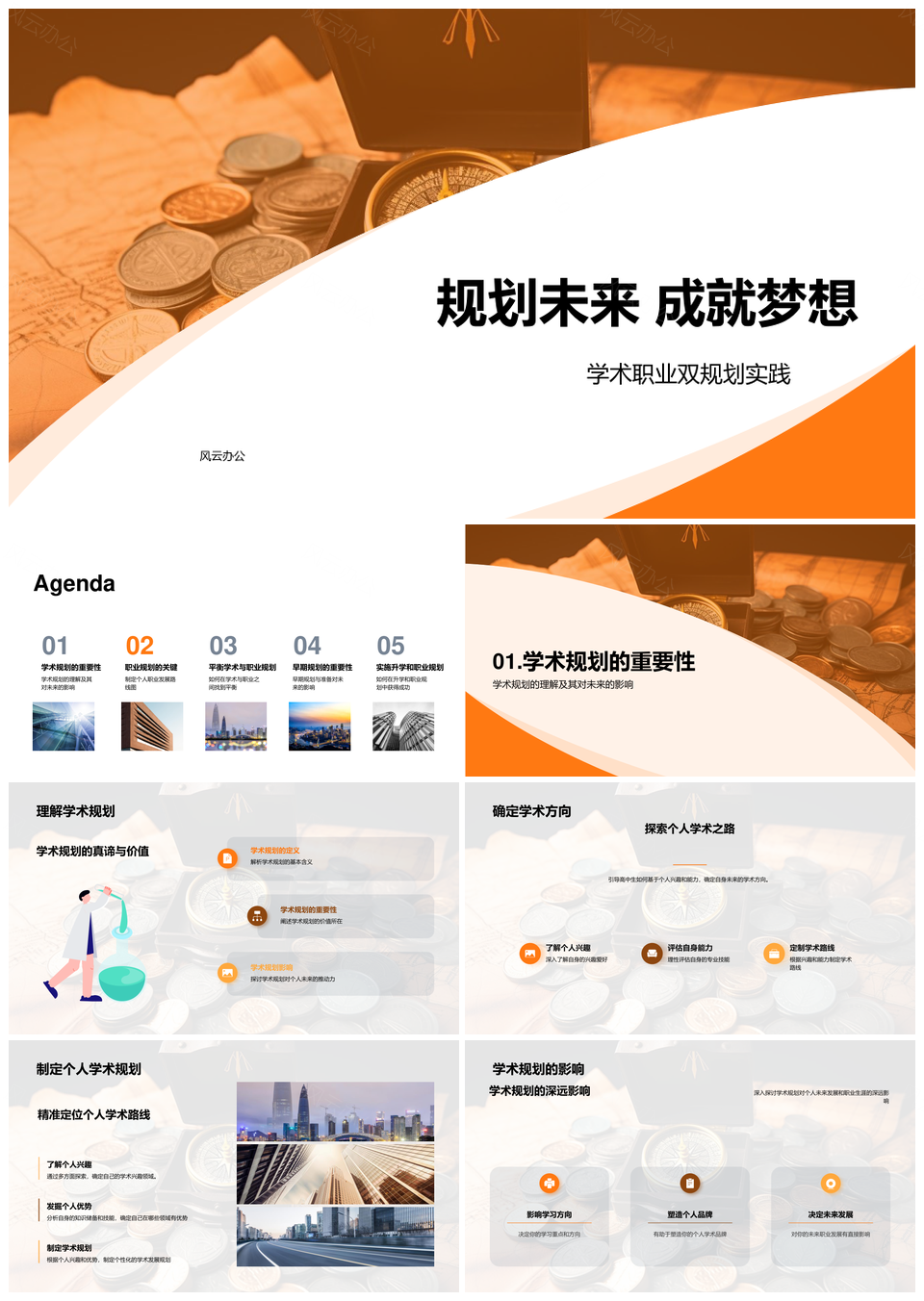 升学顾问规划职业未来成就梦想PPT模板