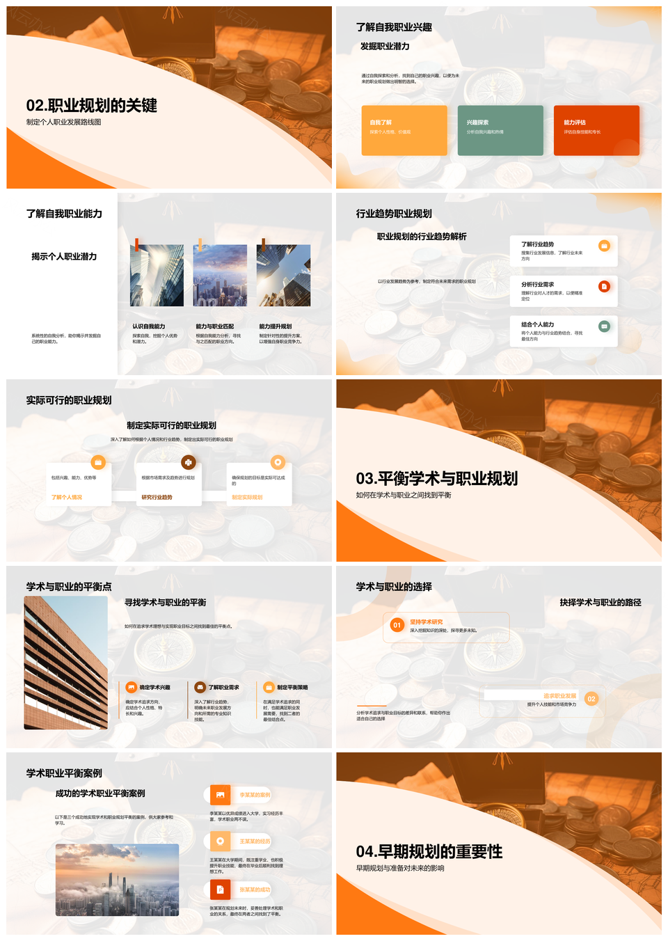 升学顾问规划职业未来成就梦想PPT模板