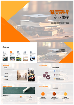 专业课程知识体系与职业发展实践应用PPT模板