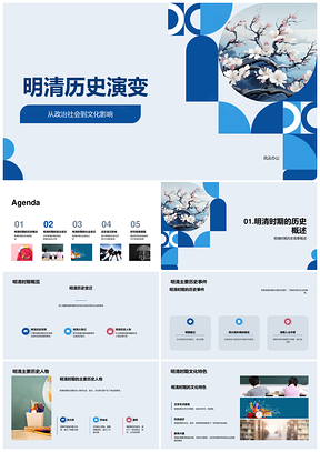 明清政权更替与社会文化演变PPT模板