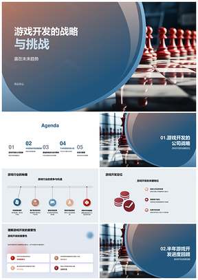 游戏开发战略挑战竞合机遇项目进度人力短缺控制器PPT模板