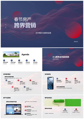 2025房地产春节跨界合作营销案例实操模式PPT模板