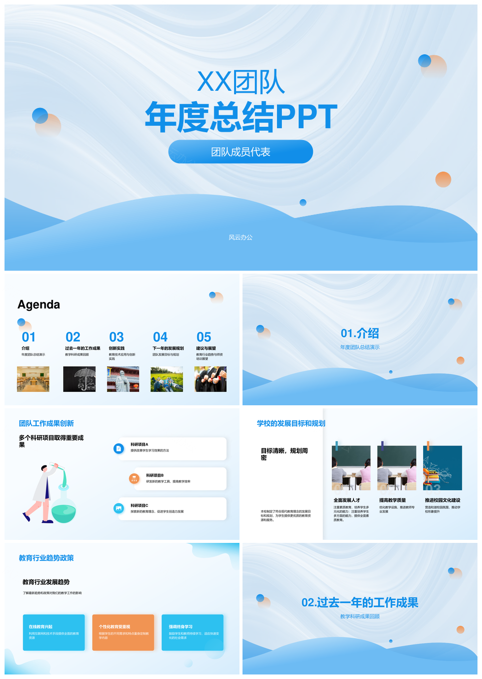 团队年度工作总结PPT模板