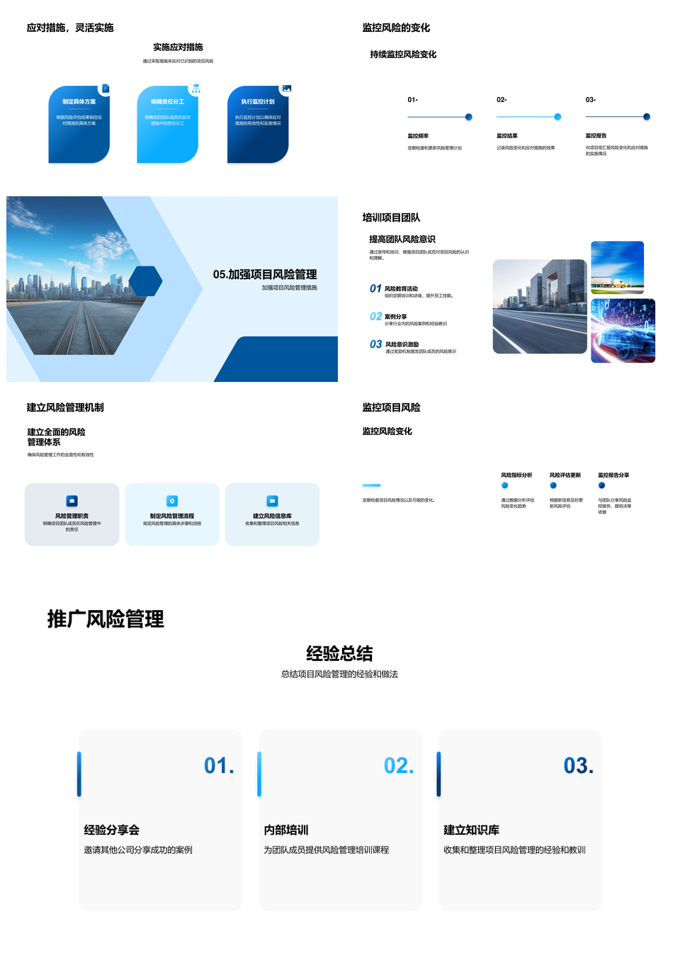 交通项目风险管理经理团队应用方法PPT模板