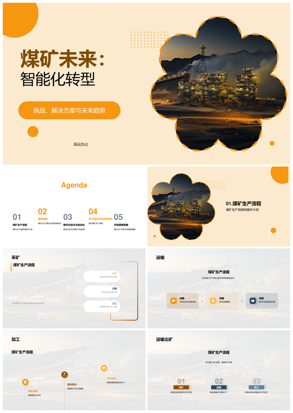 煤矿智能数字化转型提升开采效率PPT模板