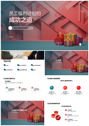 员工福利计划设计与人力资源总监管理PPT模板