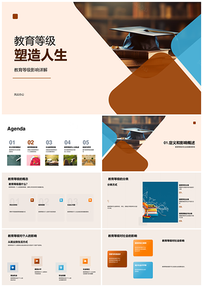 教育等级塑造人生职业发展前景PPT模板