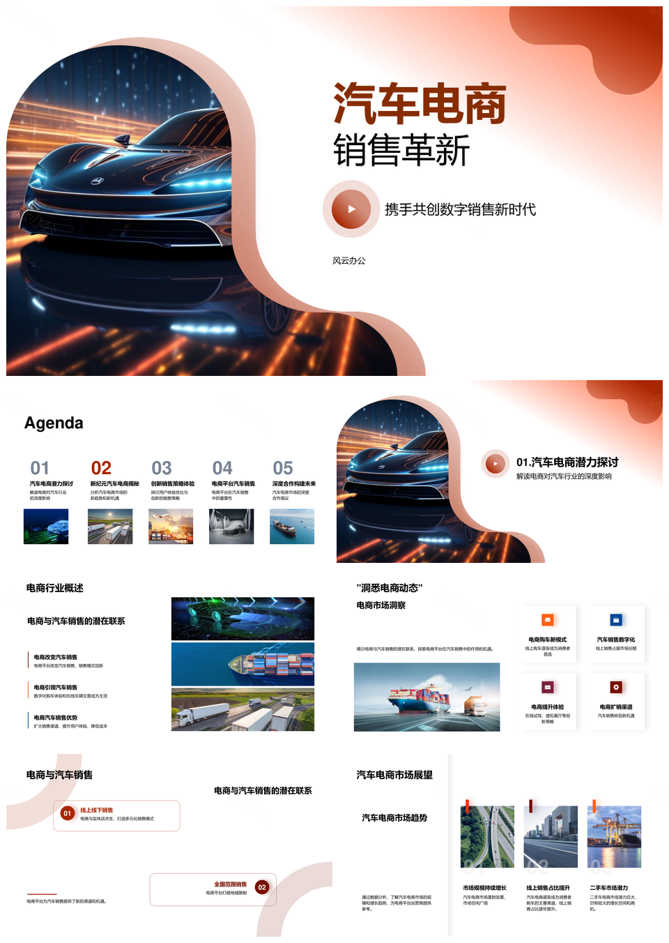 汽车电商数字销售体验优化革新PPT模板