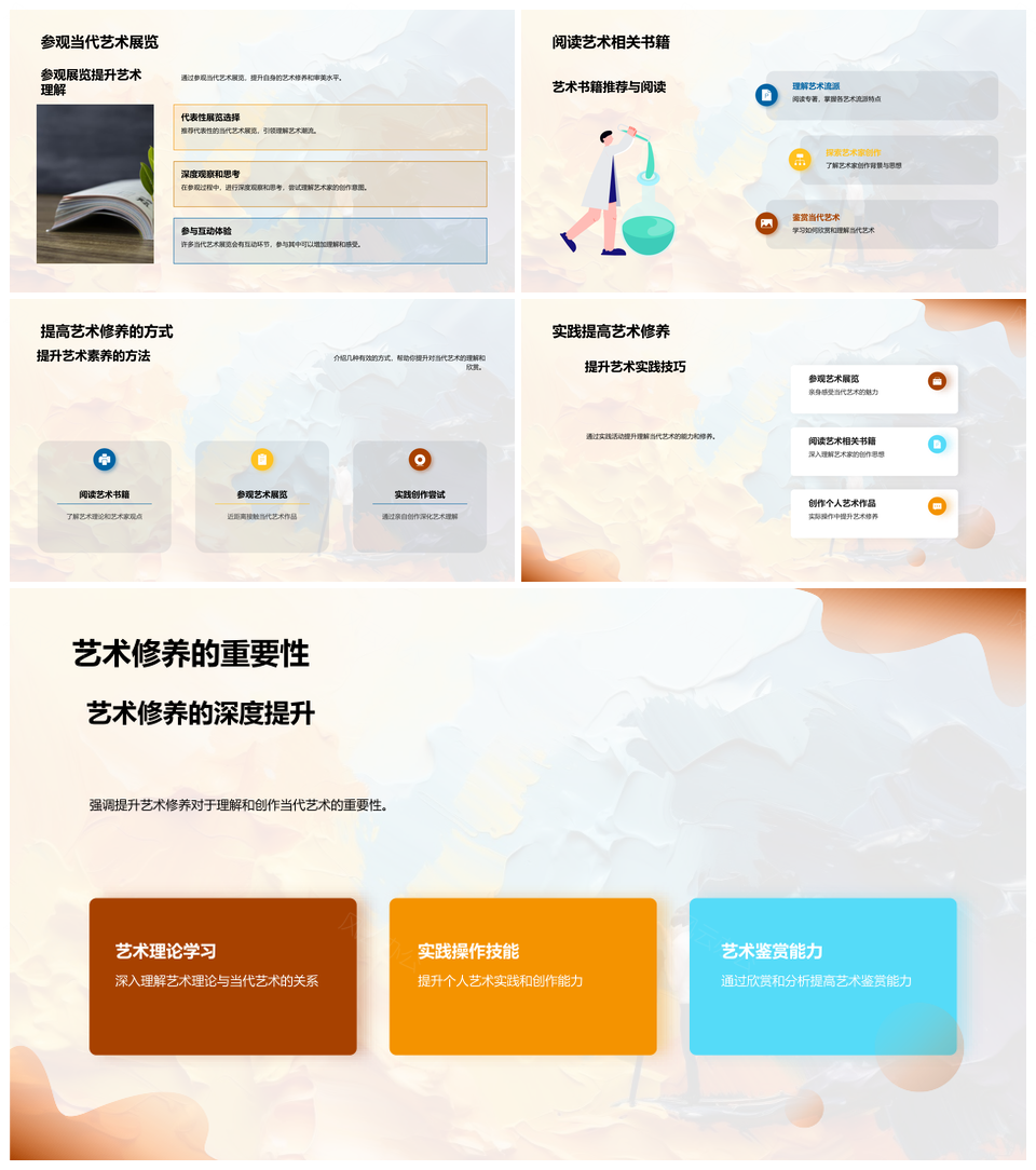 当代艺术流派发展与社会观念演变PPT模板
