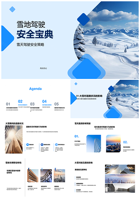 雪天驾驶安全策略与积雪道路宝典PPT模板