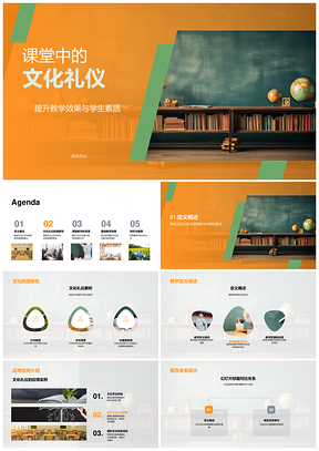 课堂文化礼仪师导学生素质教学成效PPT模板