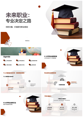 职业规划专业选择与自我探索PPT模板