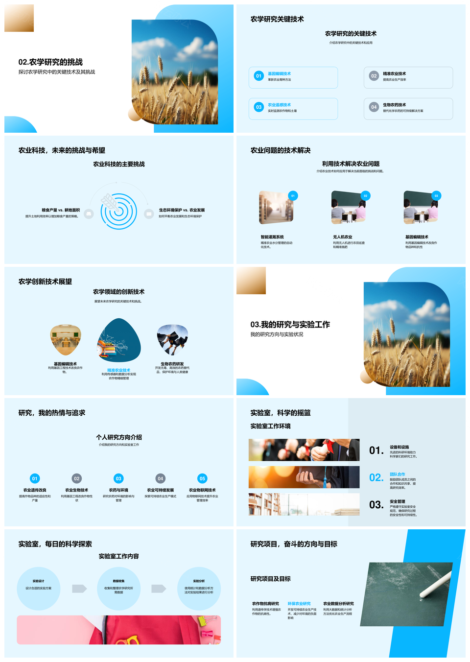 农科前沿技术创新驱动全球农业发展PPT模板