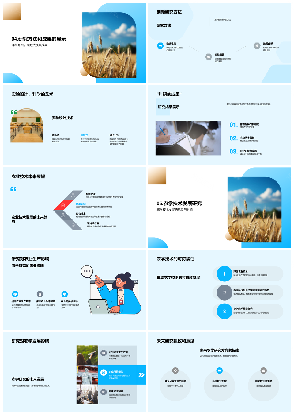 农科前沿技术创新驱动全球农业发展PPT模板