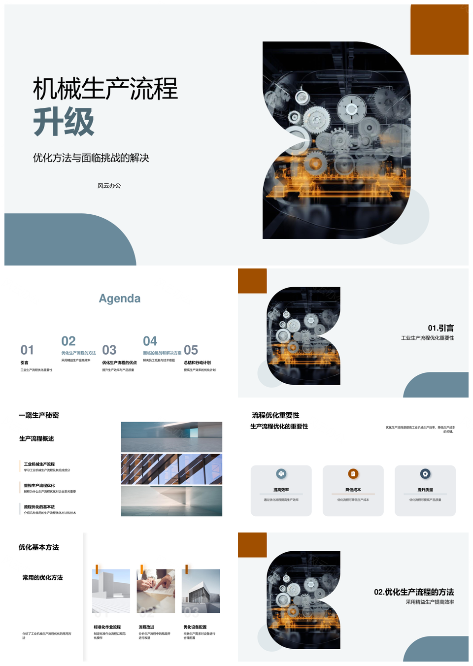 机械生产流程优化升级降本增效应对挑战PPT模板