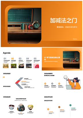 四年级加减法口诀技巧教学基础PPT模板