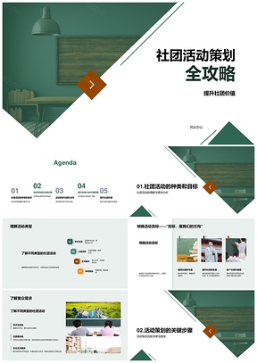 社团活动策划提升价值目标流程任务避错PPT模板