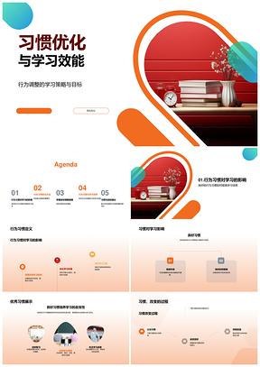 习惯优化调整策略提升学期学习效能PPT模板