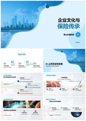 保险企业文化传承核心构筑新员培训PPT模板